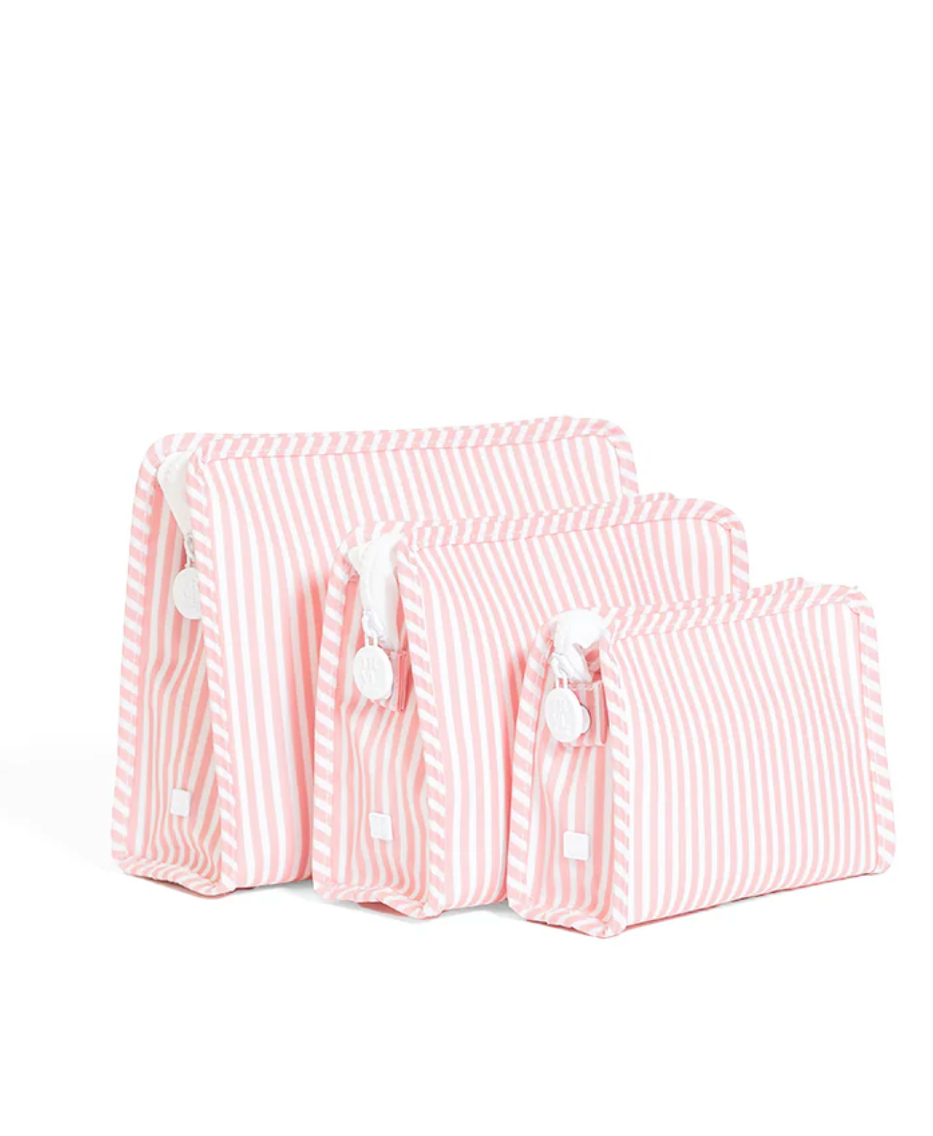 ROADIE LARGE Zip Pouch - PIMLICO STRIPE DUSTY ROSE