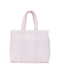 QUILTED GO GO TOTE - PIMLICO STRIPE PINK