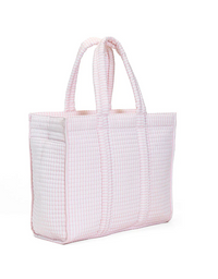 QUILTED GO GO TOTE - PIMLICO STRIPE PINK