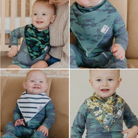 4 Pack Baby Bandana Bibs - Hunter