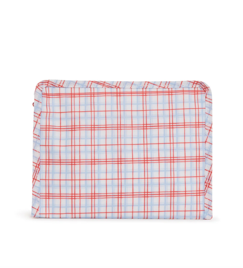 ROADIE MEDIUM Zip Pouch - Classic Plaid Red