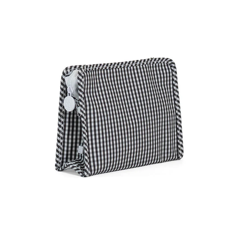 ROADIE MEDIUM Zip Pouch - GINGHAM BLACK