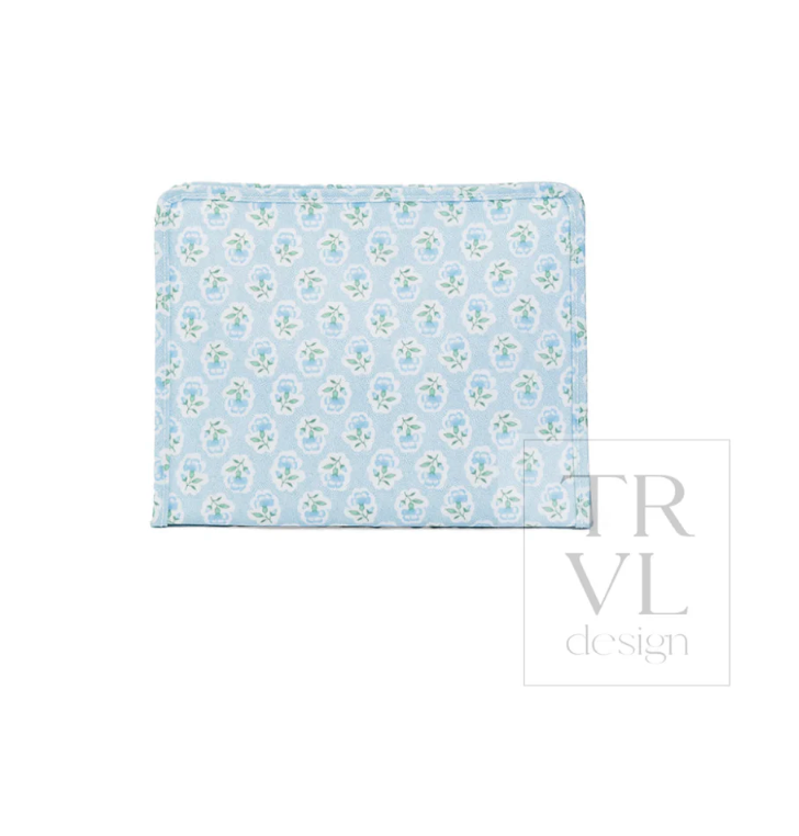 ROADIE LARGE ZIP POUCH - PETITE FLEUR BLUE