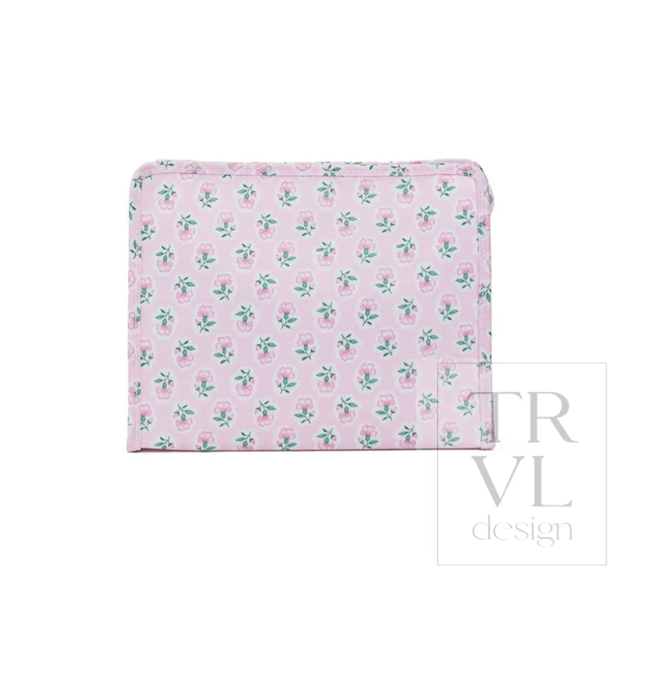 ROADIE LARGE ZIP POUCH - PETITE FLEUR PINK