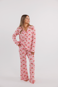 Pink Santa Claus Lane Women's Ruffle Set