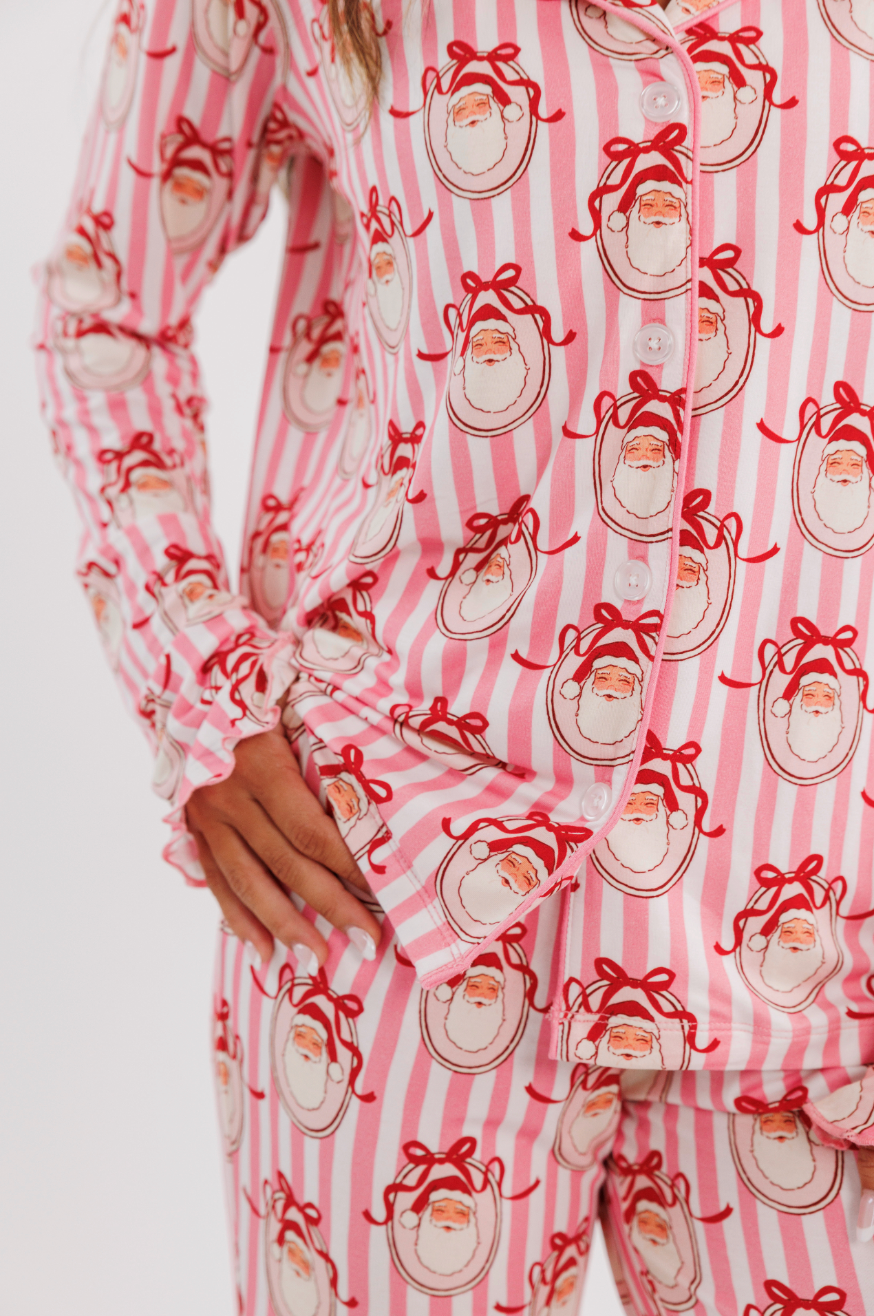 Pink Santa Claus Lane Women's Ruffle Set