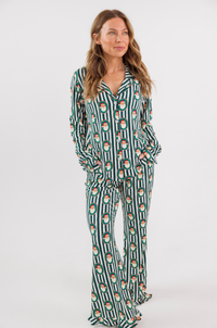 Green Santa Claus Lane Women's Ruffle Set