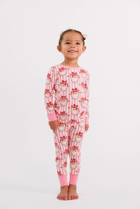 Pink Santa Claus Lane Two Piece Set