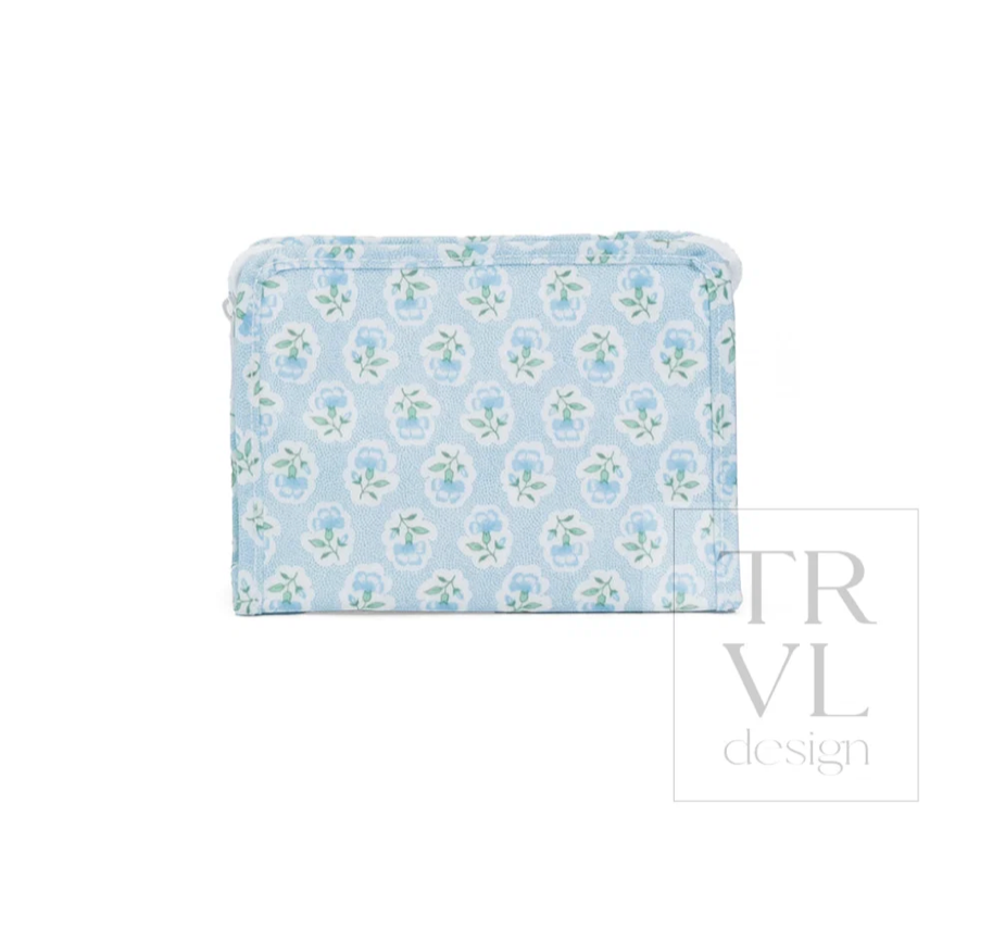 ROADIE MEDIUM ZIP POUCH - PETITE FLEUR BLUE