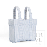 QUILTED MINI GO GO TOTE - PIMLICO STRIPE BLUE