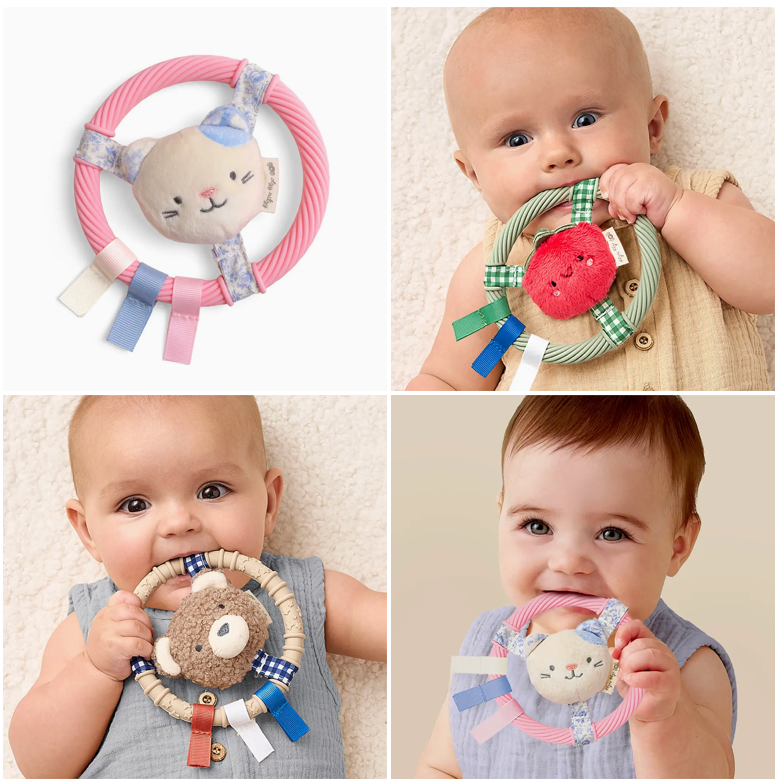 Itzy Ring Pal™ - Teething Ring with Plush Character
