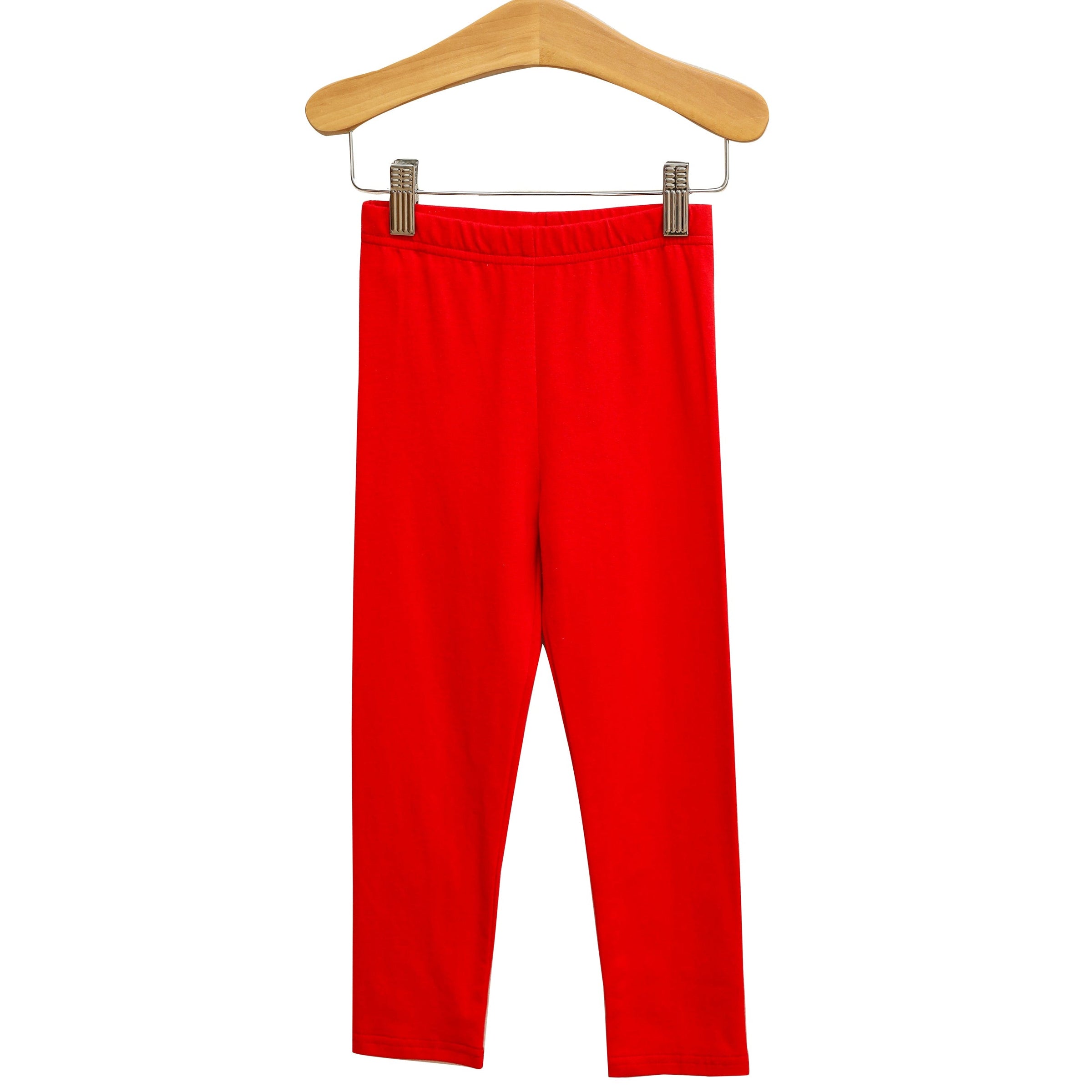 Straight Leg Leggings - Red