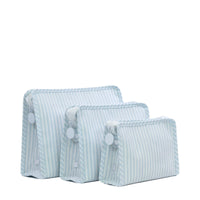 ROADIE LARGE Zip Pouch - PIMLICO STRIPE BLUE
