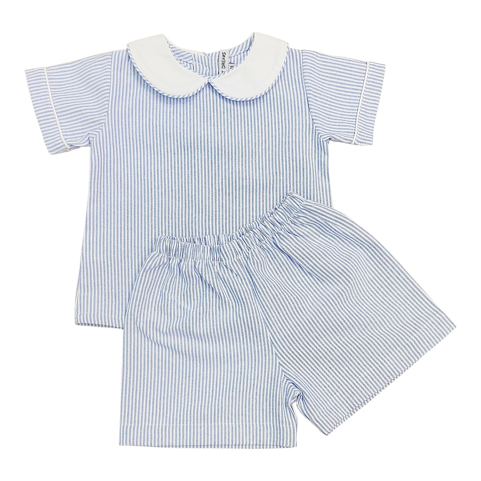 Blue Stripe Two Piece Collar Set