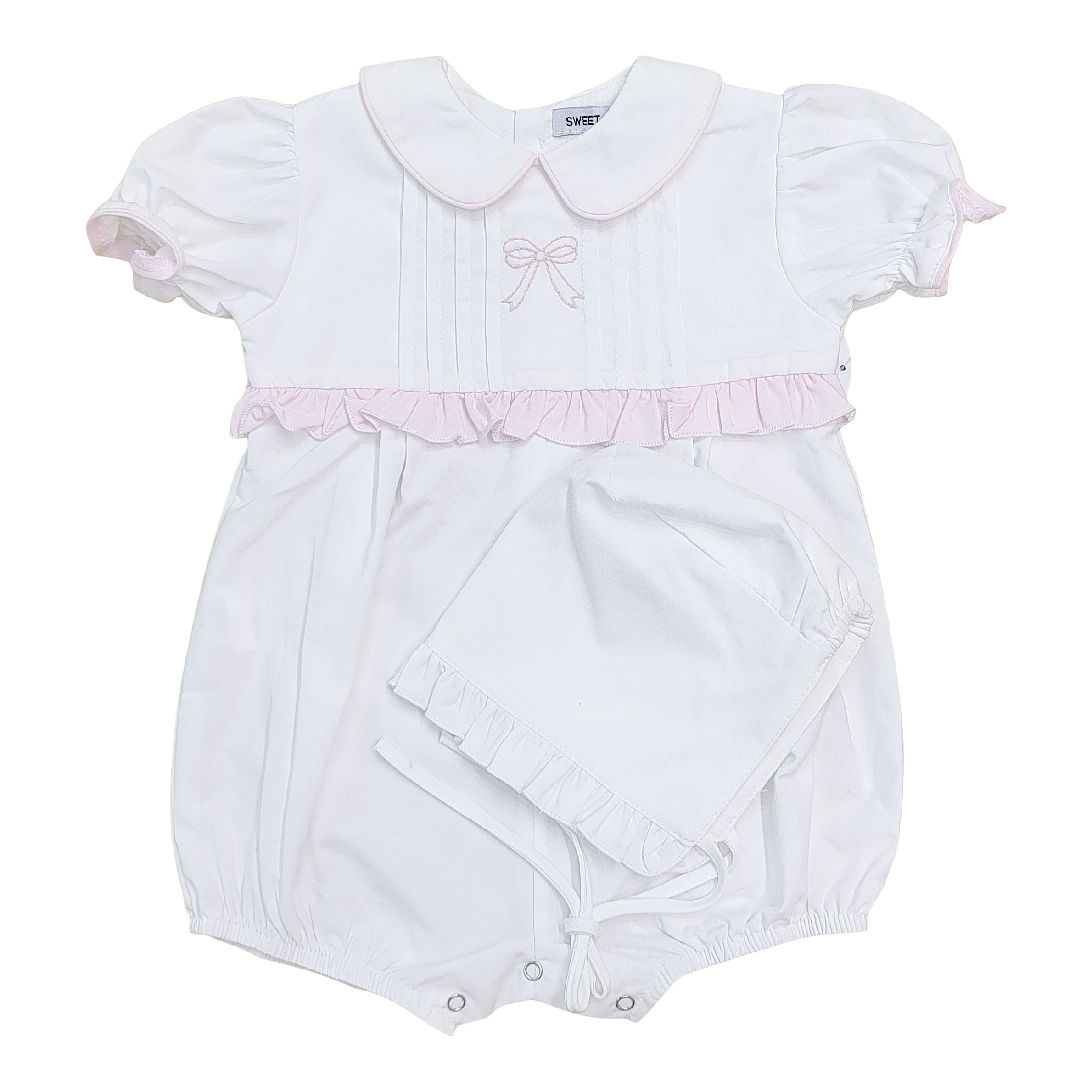 Bow Embroidered Bubble Set