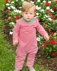 Thomas Romper - Red Stripe & Green