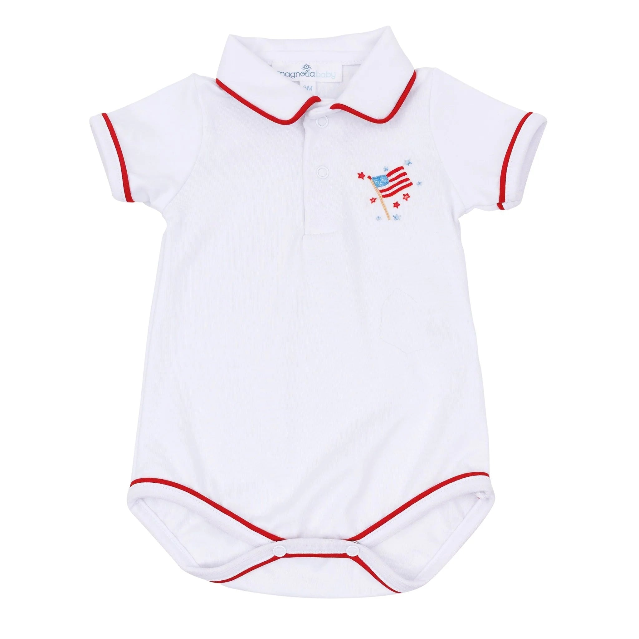 A Sparkly Fourth Polo Style Bodysuit