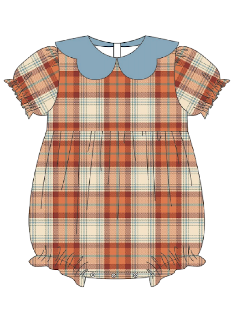 Fall Plaid Girl Bubble