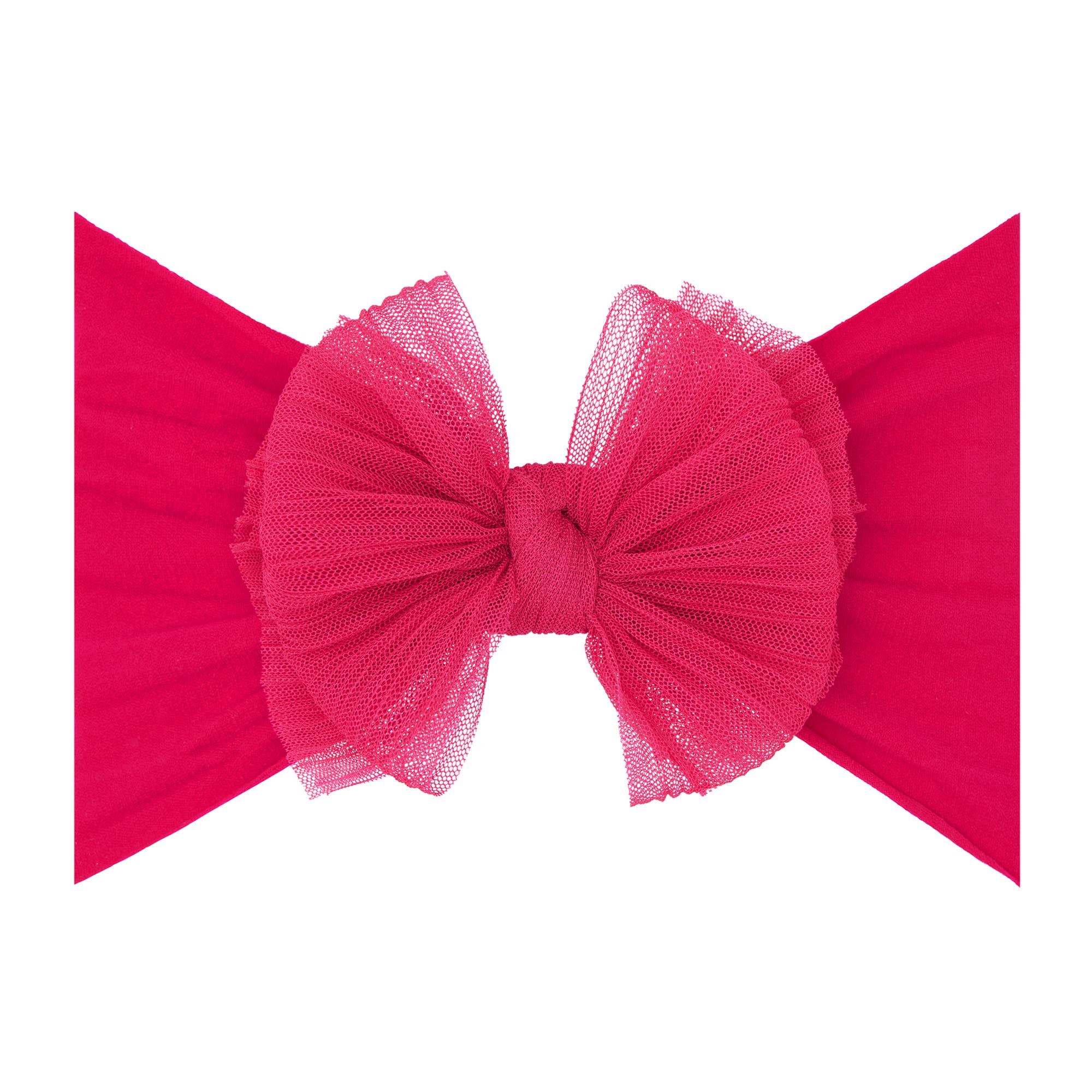 Baby Bling® Tulle FAB® soft nylon headband with tulle bow