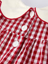 Christmas Tree Plaid Embroidery Bloomers Set