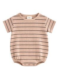 Tan / Black Stripe / Ribbed T-Shirt Bubble