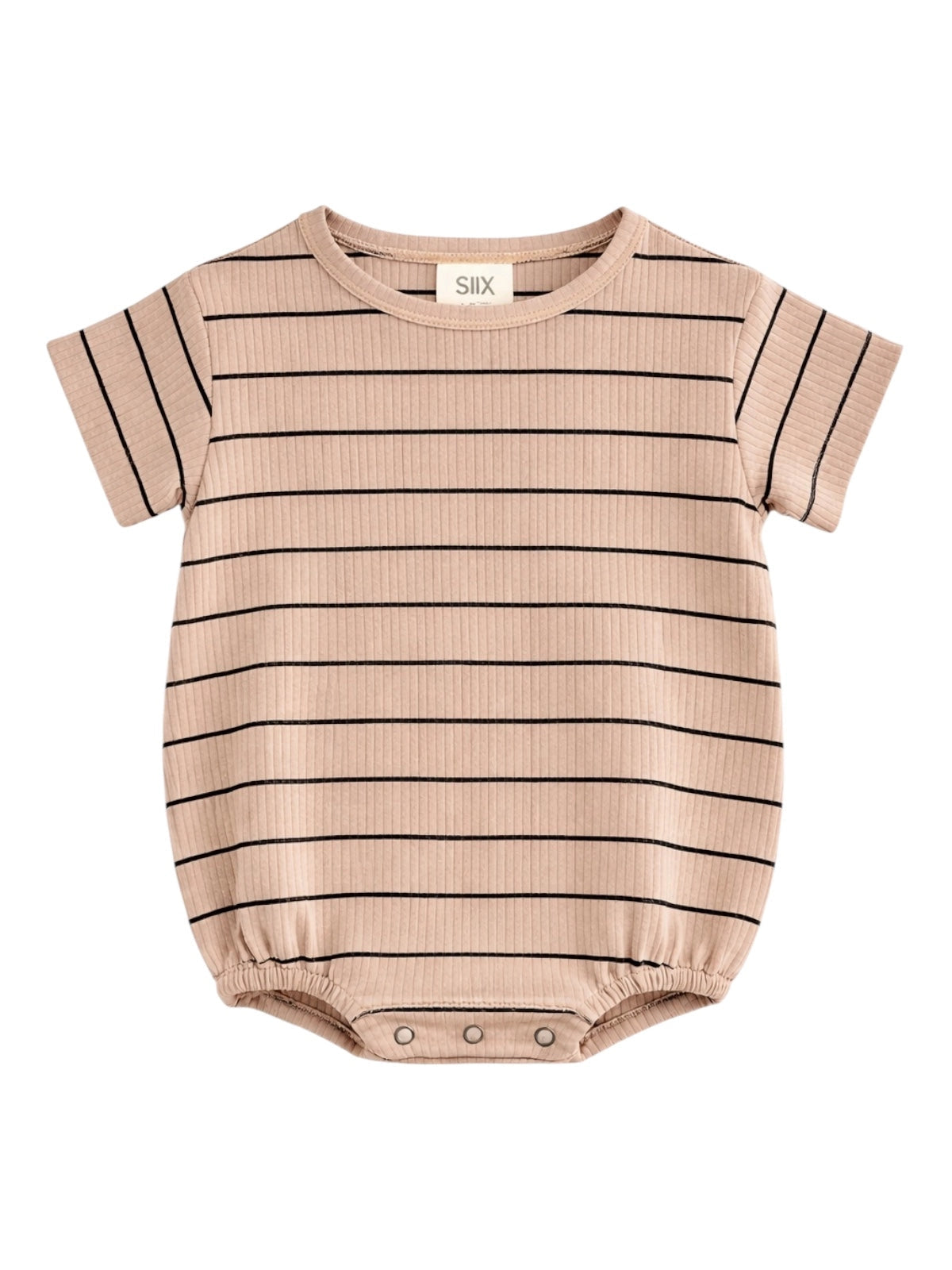 Tan / Black Stripe / Ribbed T-Shirt Bubble