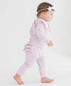 Lavender Knit Ruffle Henley Jumpsuit