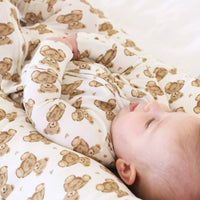 Beary Sweet Bamboo Waffle Zipper Footie