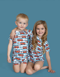 FIRETRUCK FRENZY DREAM SHORT SET