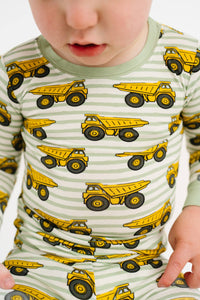 Dump Trucks Bamboo 2 Piece Set