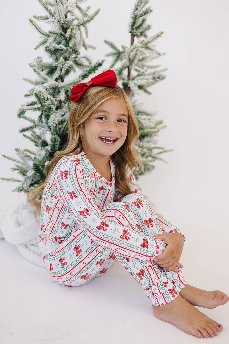 Retro Candy Cane Bamboo Two Piece Set