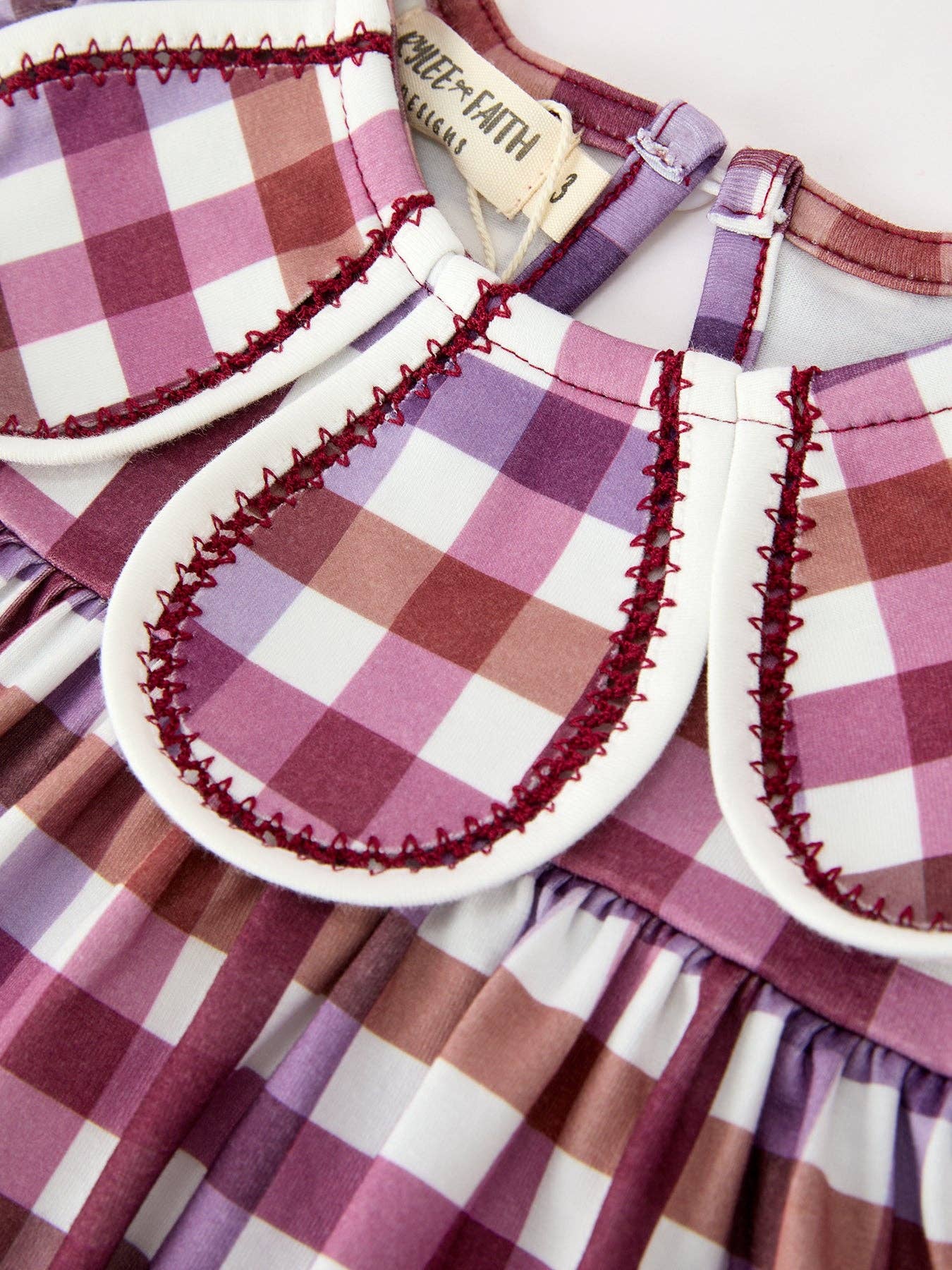Fall Plaid Petals Collar Girls Dress