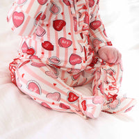 Sweet Like Candy Ruffle Zipper Footie | Pink