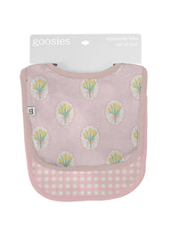 Fancy Tulips (Cottage Pink) Bib Set