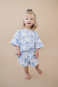 Shorts Set | Blue Bow
