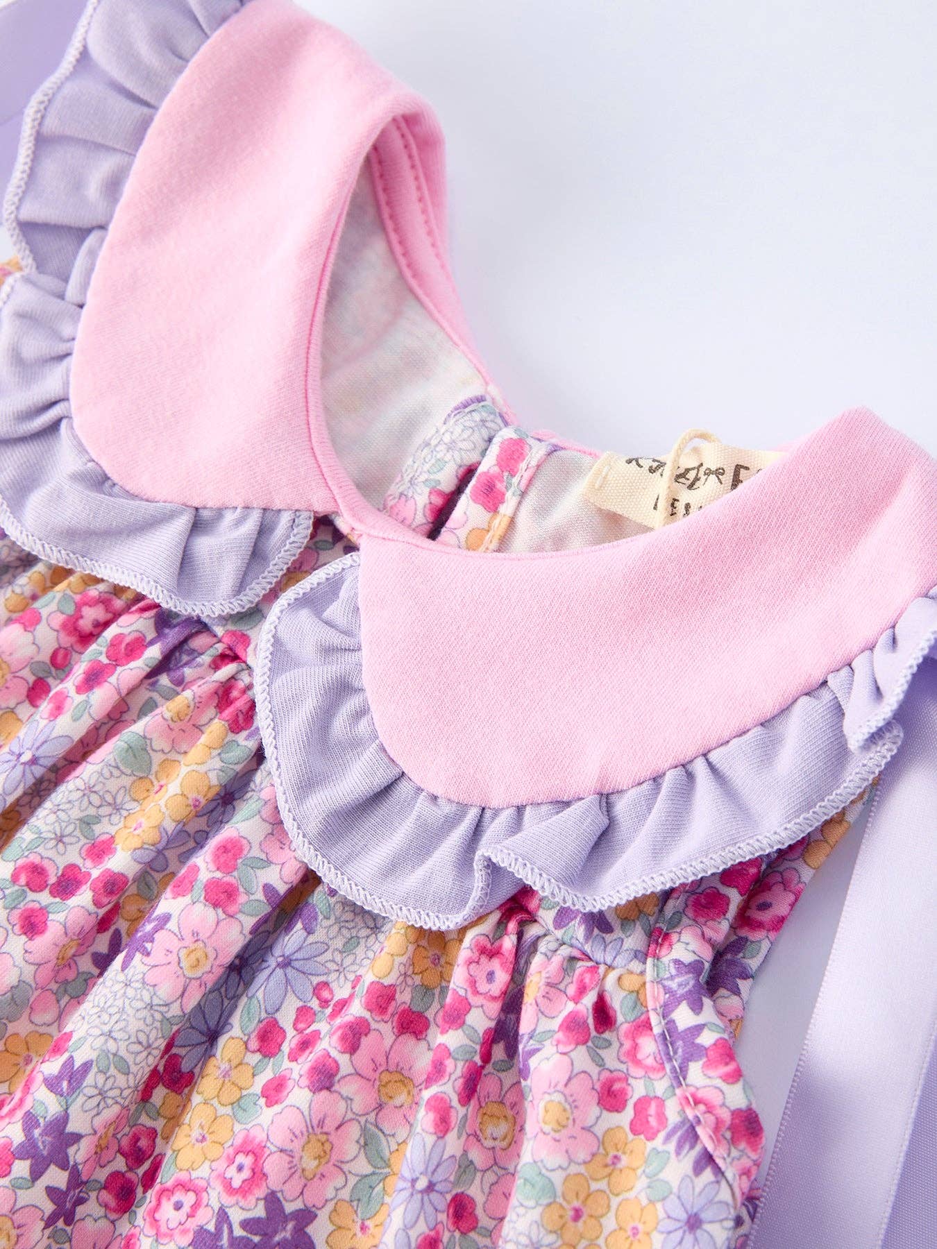 Spring Floral Bow Ruffle Bloomer Set