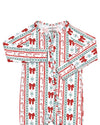 Retro Candy Cane Bamboo Zip Romper