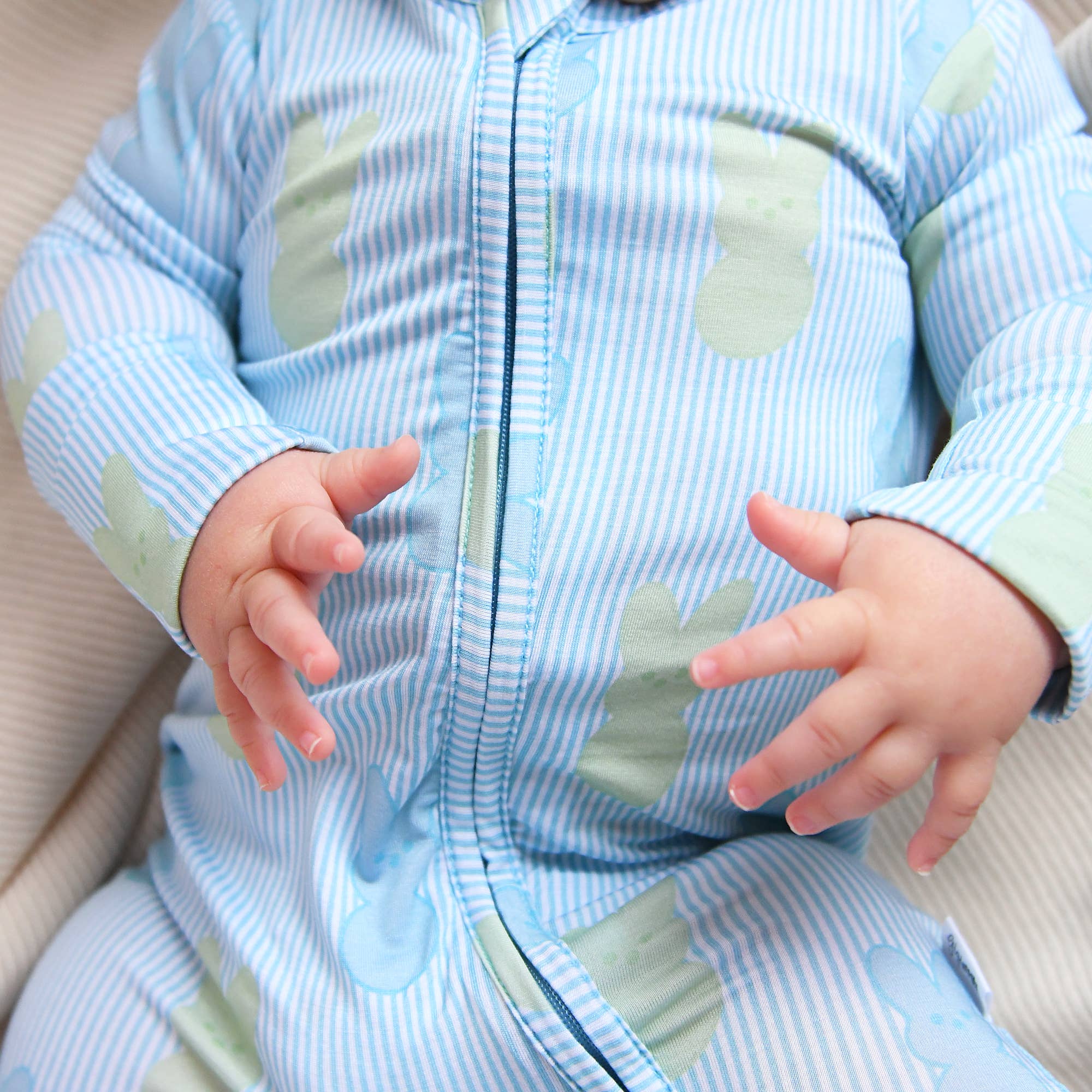 Sage Bunny ZIP Easter Bamboo Sleeper