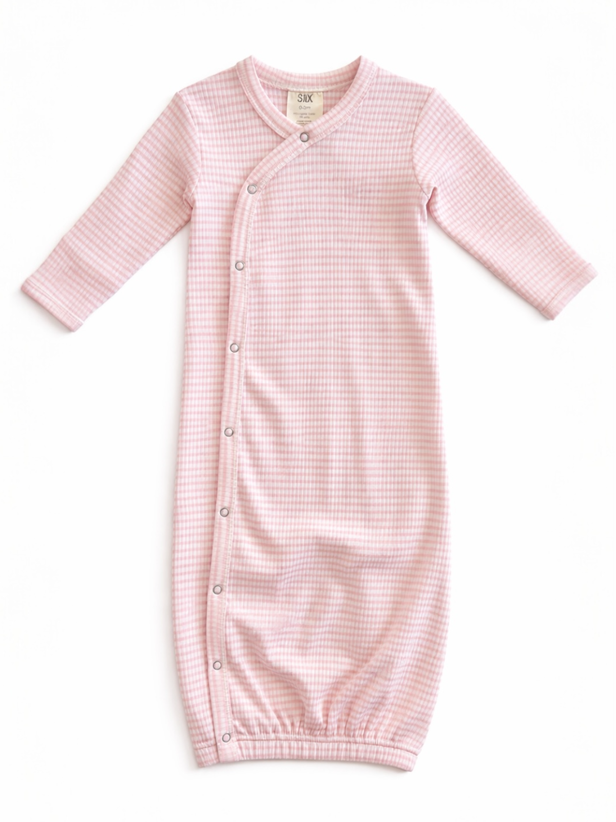 Pink Stripe / Ribbed Gown
