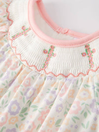 Easter Cross Smocked Romper