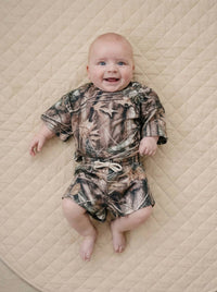 Brown Camo Slouchy Shorts Set