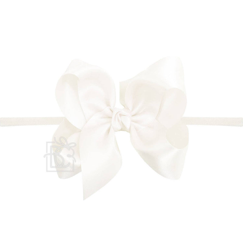 Satin Bow with Pantyhose Headband