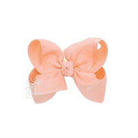 LAYERED ORGANZA/GROSGRAIN BOW ON CLIP