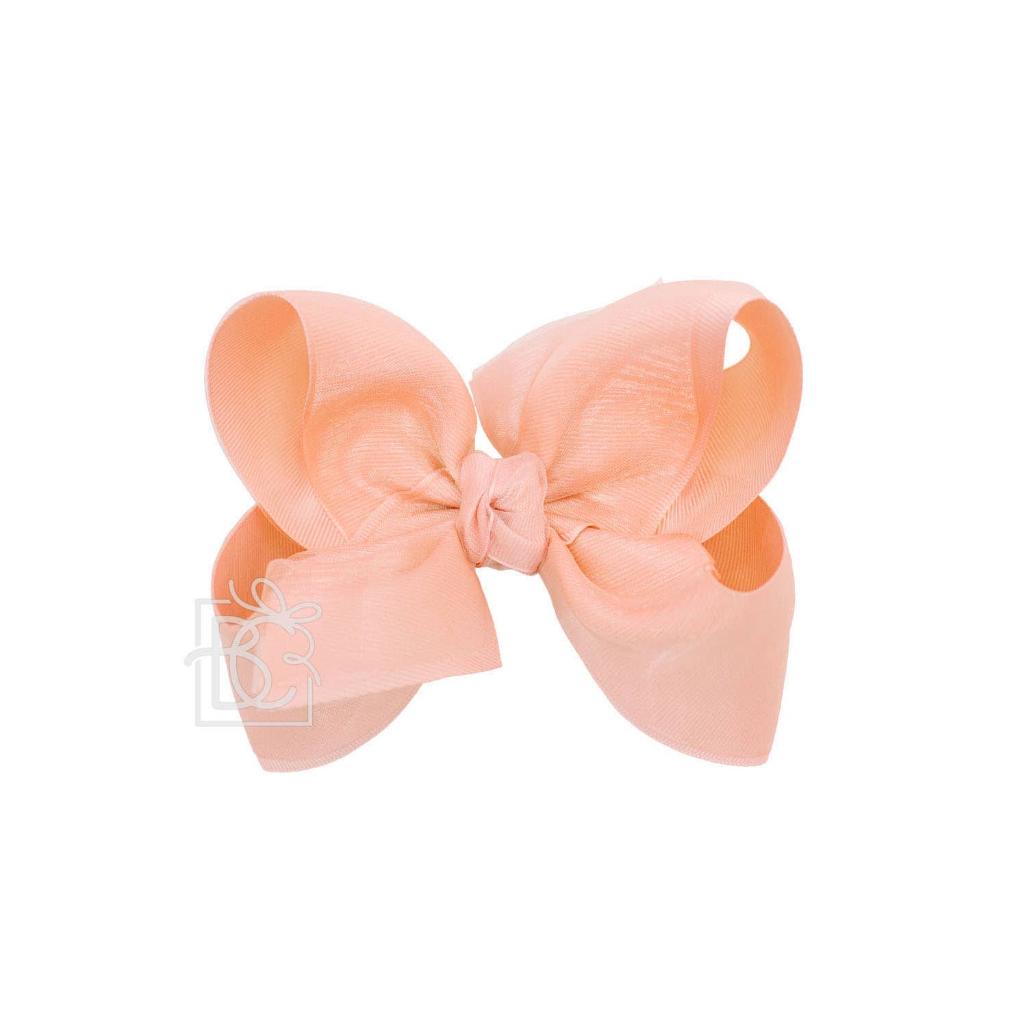 LAYERED ORGANZA/GROSGRAIN BOW ON CLIP