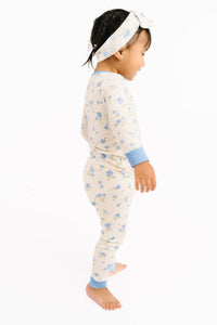 Blue Blooms Bamboo Set