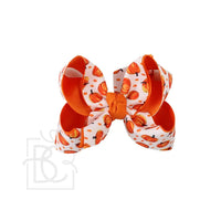 Layered Pumpkin Grosgrain Hair Bow