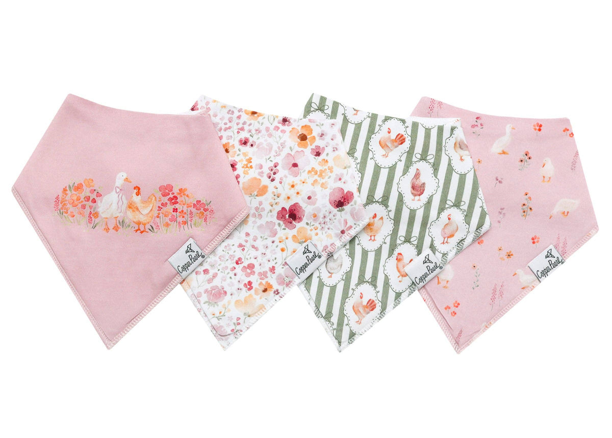 4 Pack Baby Bandana Bibs - Gigi
