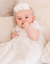 Silver Cross Pearl Baby Bracelet - Lacey