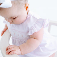 Julia Smocked Bubble - Pink