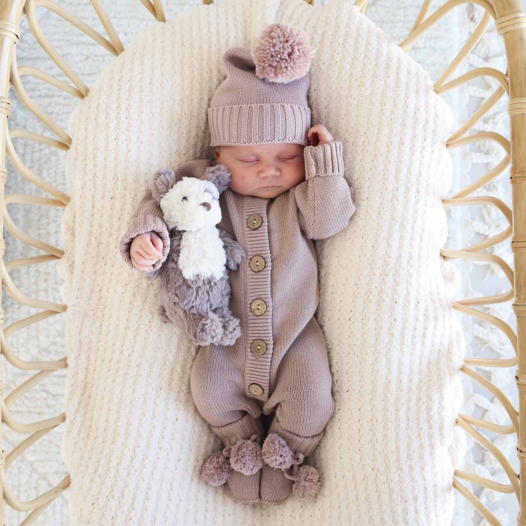 Knit Sweater Button Romper | Iris